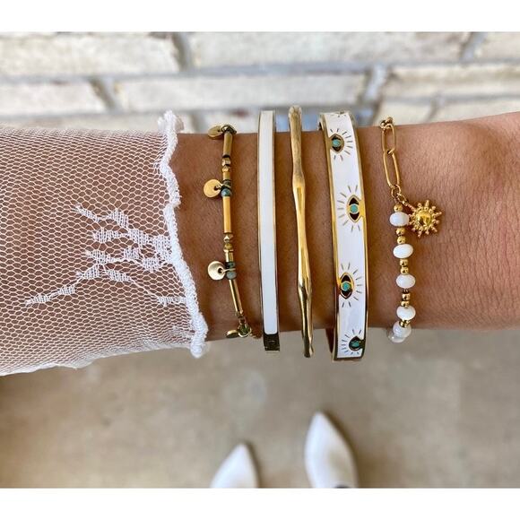 RETAIL $55 Kinsley Armelle Delmira Collection Evil Eye Cuff Bracelet*NEW - Picture 2 of 2